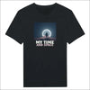 Svart T-shirt med kosmisk grafik - Herr t-shirt