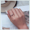 Tarot inspirerad Goth Bat Wings Ring med CZ-hjärta - Ringar