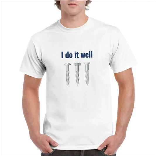 Tuff t-shirt för kille – Skruvar verktyg och attityd - Vit / S - Print Material