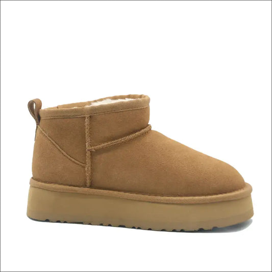 UGG Classic Ultra Mini Platform Chestnut med uggplush-foder - CHESTNUT - Stövletter