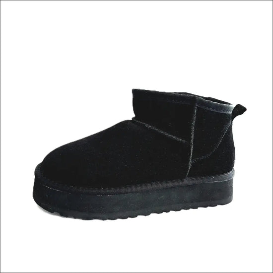 UGG W Classic Ultra Mini Plattform Svart Mocka - Stövletter