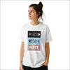 Grafiskt designad t-shirt med fiskskelettmotiv - solid bomull - Print Material