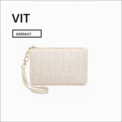 Vävd Liten Clutch med Handledsrem i Vitt - mutual
