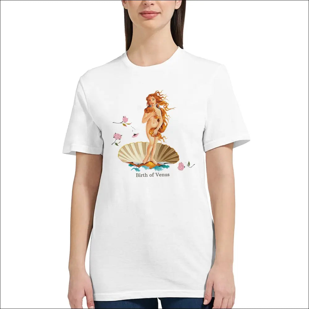 Venus T-shirt inspirerad av Sandro Botticellis Tavlan - Vit / S - Dam t shirt