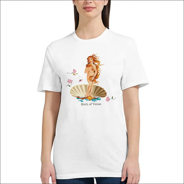 Venus T-shirt inspirerad av Sandro Botticellis Tavlan - Vit / S - Dam t shirt
