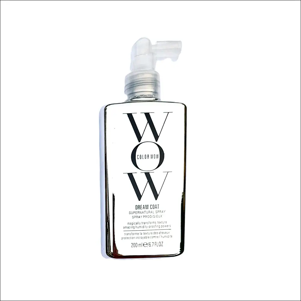 Anti-frizz spray Color WOW Dream Coat för lockigt hår, 200 ml flaska.